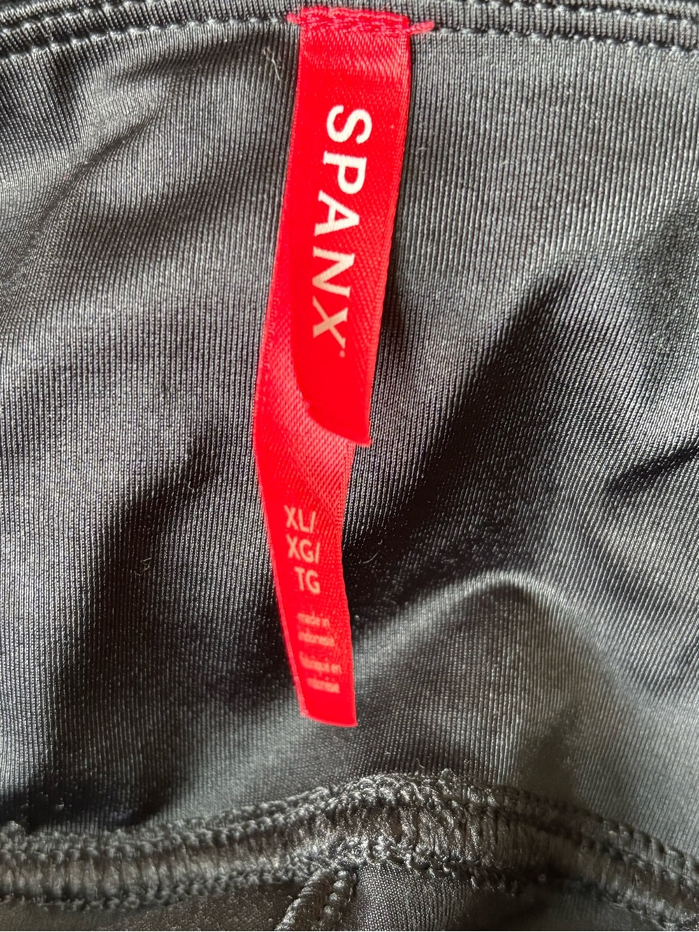 Spanx Black Velvet High-Waist Leggings XL - Picture 3 of 3